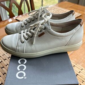 Ecco white leather sneakers